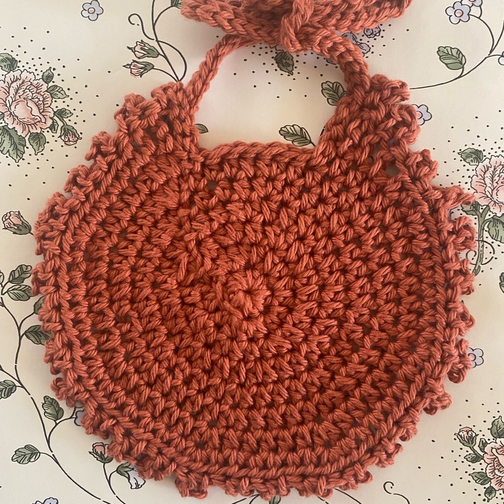 Crochet Baby Bib  Heirloom Baby Shower Gift 100% Cotton Handmade